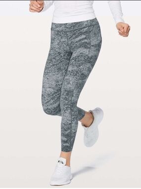 Lululemon Fast & Free 7/8 Tight II *Nulux 25" Gray